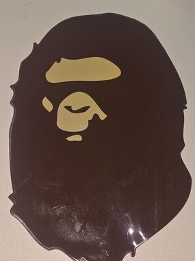 Authentic BAPE Ape Head Logo PVC Plastic Zipper Pouch - Brand New